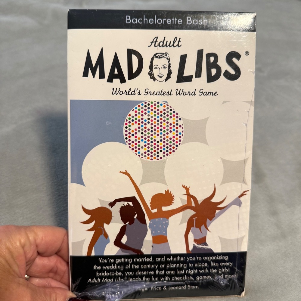Adult Mad Libs Bachelorette Bash Party‎ Game Book New Sealed